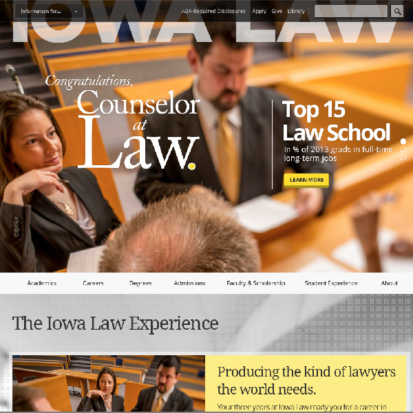 Iowa Law Website Concept